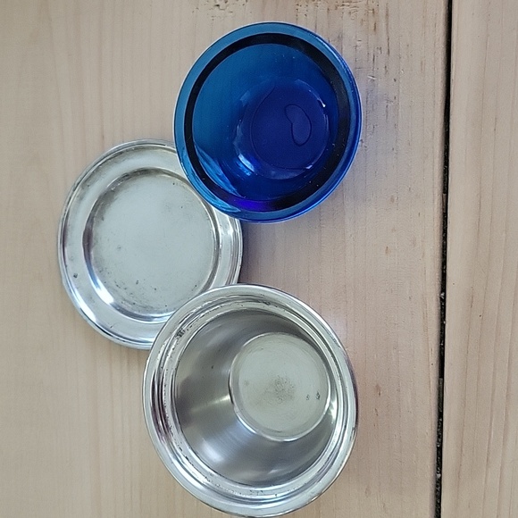 Vintage Cobalt Blue Glass Salt Dip Cellar - Picture 3 of 3